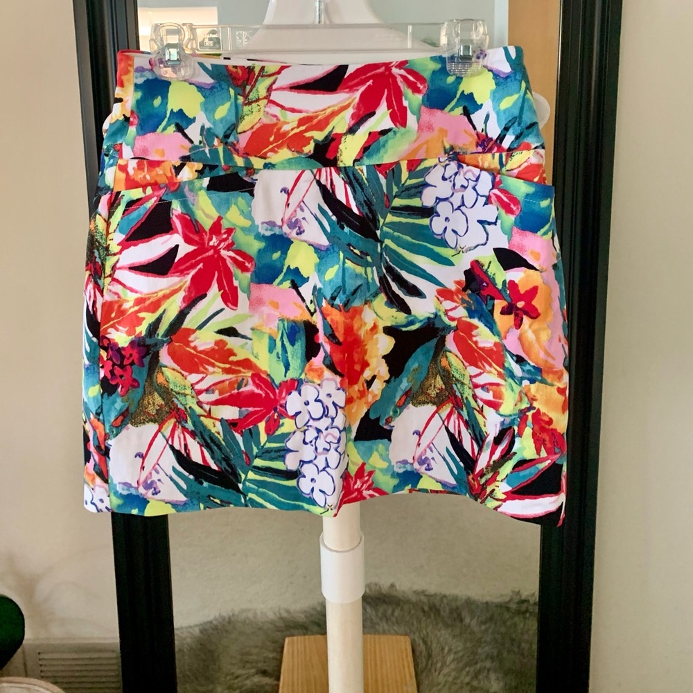 Swing Control Floral Golf Skort